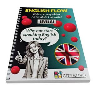 ENGLISH FLOW - Mów po angielsku naturalnie i pewnie! LEVEL A1. Autor: Dwornik Paweł. Multiszop.pl Okładka książki ENGLISH FLOW - Mów po angielsku naturalnie i pewnie! LEVEL A1