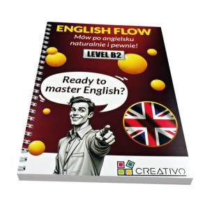 ENGLISH FLOW - Mów po angielsku naturalnie i pewnie! (LEVEL B2). Autor: Dwornik Paweł. Multiszop.pl Okładka książki ENGLISH FLOW - Mów po angielsku naturalnie i pewnie! (LEVEL B2)