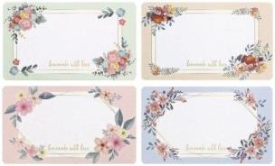 Opakowanie Etykieta samoprzylepna kwiatowe 250szt