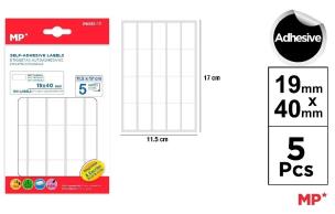 Opakowanie Etykiety samoprzylepne 19x40mm 5ark