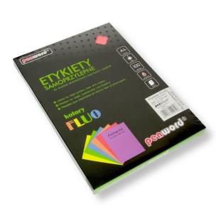 Opakowanie Etykiety samoprzylepne A4 fluo czerwone 100ark