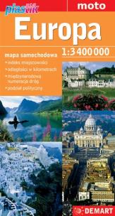 Okładka książki Europa 1:3400000 mapa samochodowa plastik