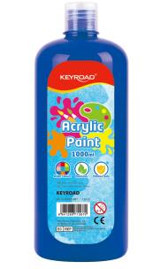 Opakowanie Farba akrylowa KEYROAD butelka 1000ml niebieska