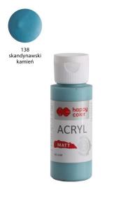 Opakowanie Farba akrylowa Matt niebieski 60ml HAPPY COLOR