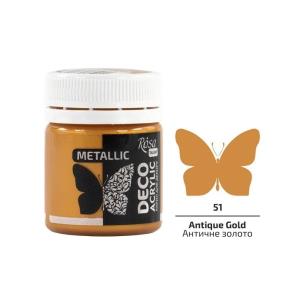Farba akrylowa metaliczna antique gold 51 20ml. Wydawca: Rosa. Multiszop.pl Opakowanie Farba akrylowa metaliczna antique gold 51 20ml