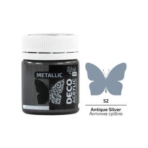 Farba akrylowa metaliczna antique silver 52 20ml. Wydawca: Rosa. Multiszop.pl Opakowanie Farba akrylowa metaliczna antique silver 52 20ml