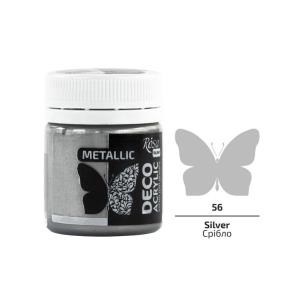 Farba akrylowa metaliczna silver 56 20ml. Wydawca: Rosa. Multiszop.pl Opakowanie Farba akrylowa metaliczna silver 56 20ml