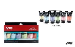 Opakowanie Farba akrylowa pastel 75ml 6 kolorów