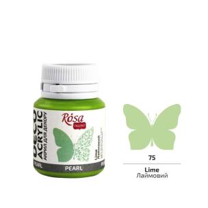 Farba akrylowa perłowa lime 75 20ml. Wydawca: Rosa. Multiszop.pl Opakowanie Farba akrylowa perłowa lime 75 20ml