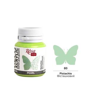 Farba akrylowa perłowa pistachio 80 20ml. Wydawca: Rosa. Multiszop.pl Opakowanie Farba akrylowa perłowa pistachio 80 20ml