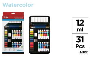 Opakowanie Farba akwarelowa z przyborami 31 elementów