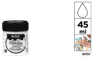 Opakowanie Farba do szkła i ceramiki biała 45ml (6szt)