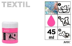 Opakowanie Farba do tkanin 45ml różowa (6szt)