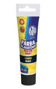 Opakowanie Farba plakatowa tuba 30ml czarna 6szt ASTRA