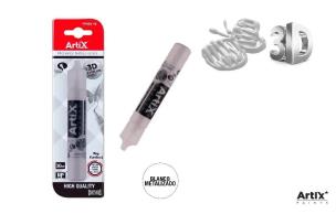 Opakowanie Farba strukturalna 3D biały metalizowany 30ml