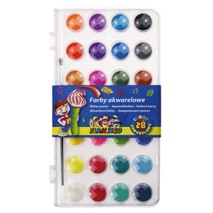 Opakowanie Farby akwarelowe 28 kolorów