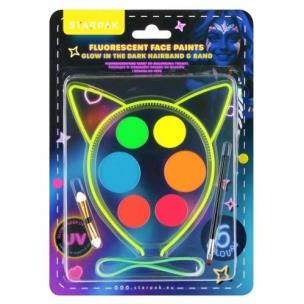 Farby do malowania twarzy fluo 6 kolorów. Wydawca: Starpak. Multiszop.pl Opakowanie Farby do malowania twarzy fluo 6 kolorów