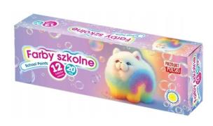 Opakowanie FARBY PLAKATOWE pieski 12 KOLOROW 20ML