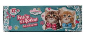 Opakowanie Farby szkolne Kotki 12kol 20ml ASTRA