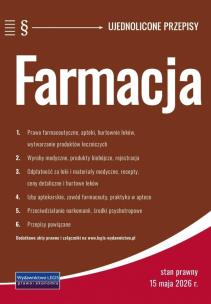 Okładka książki Farmacja. Ujednolicone przepisy