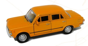 Opakowanie Fiat 125p 1:39 żółty WELLY