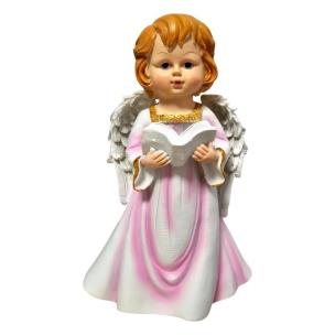 Opakowanie Figurka Anioł z Książką - Różowy 22cm