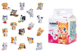 Opakowanie Figurka Kawaii Pups pieski 4 sztuki mix wzorów