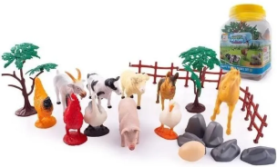 Figurki zwierząt domowych 19szt. Wydawca: Lena. Multiszop.pl Opakowanie Figurki zwierząt domowych 19szt