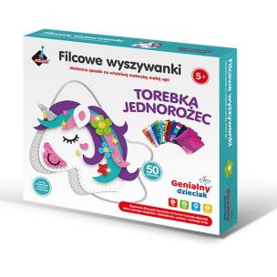 Filcowe wyszywanki - torebka jednorożec. Wydawca: Askato. Multiszop.pl Opakowanie Filcowe wyszywanki - torebka jednorożec