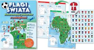 Okładka książki Flagi świata. Kolorowanka piłkarska z naklejkami