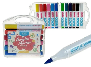 Opakowanie Flamastry akrylowe 12 kolorów
