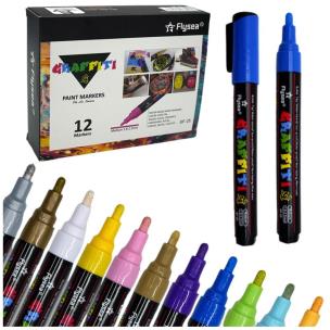 Opakowanie Flamastry akrylowe 12 kolorów