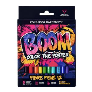 Opakowanie Flamastry BOOM w kartoniku 12 kolorów