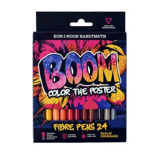 Opakowanie Flamastry BOOM w kartoniku 24 kolory