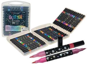 Opakowanie Flamastry brokatowe dwustronne 72 kolory