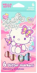 Opakowanie Flamastry brokatowe Hello Kitty pastel 6 kolorów