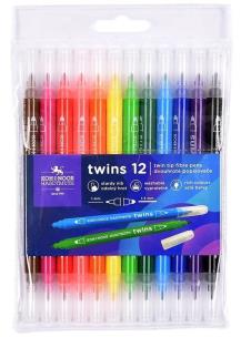 Opakowanie Flamastry dwustronne 12 kolorów