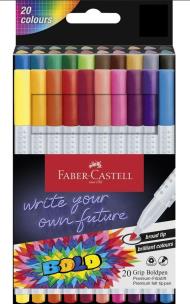 Opakowanie Flamastry Grip Boldpen 20kol FABER CASTELL