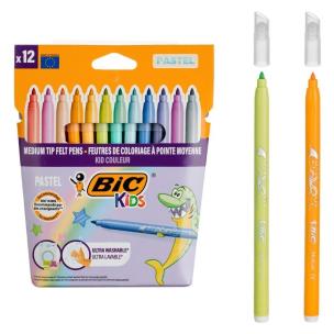 Opakowanie Flamastry Kid Couleur Pastel 12szt BIC