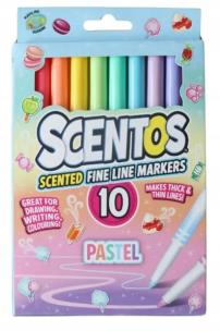 Flamastry pachnące pastelowe 10szt. Wydawca: Scentos. Multiszop.pl Opakowanie Flamastry pachnące pastelowe 10szt