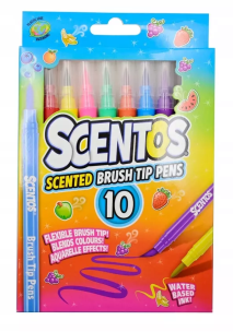 Flamastry pachnące pędzelki 10szt. Wydawca: Scentos. Multiszop.pl Opakowanie Flamastry pachnące pędzelki 10szt