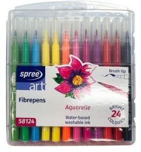 Flamastry pędzelkowe 24 kolory. Wydawca: Koh-I-Noor. Multiszop.pl Opakowanie Flamastry pędzelkowe 24 kolory