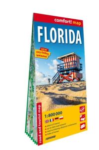 Okładka książki Floryda (Florida); laminowa mapa samochodowo-turystyczna; 1:800 000