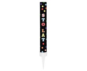 Opakowanie Fontanna party Sto Lat czarne 12cm