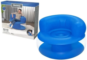 Fotel dmuchany niebieski112x112x70cm. Wydawca: Bestway. Multiszop.pl Opakowanie Fotel dmuchany niebieski112x112x70cm