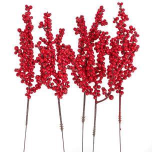 Opakowanie Gałązki z czerwonymi owocami 22cm 5szt