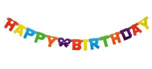 Opakowanie Girlanda kolorowa Happy Birthday