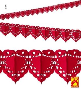 Opakowanie Girlanda z czerwonymi sercami 4m