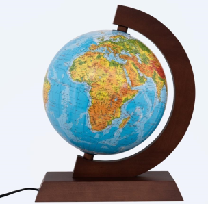 Opakowanie Globus fizyczny drewniana opr. podświet. 25cm SK