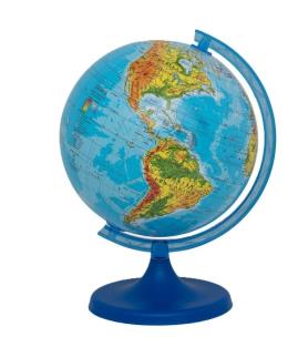 Opakowanie Globus fizyczny w kartonie 16cm w.ukraińska